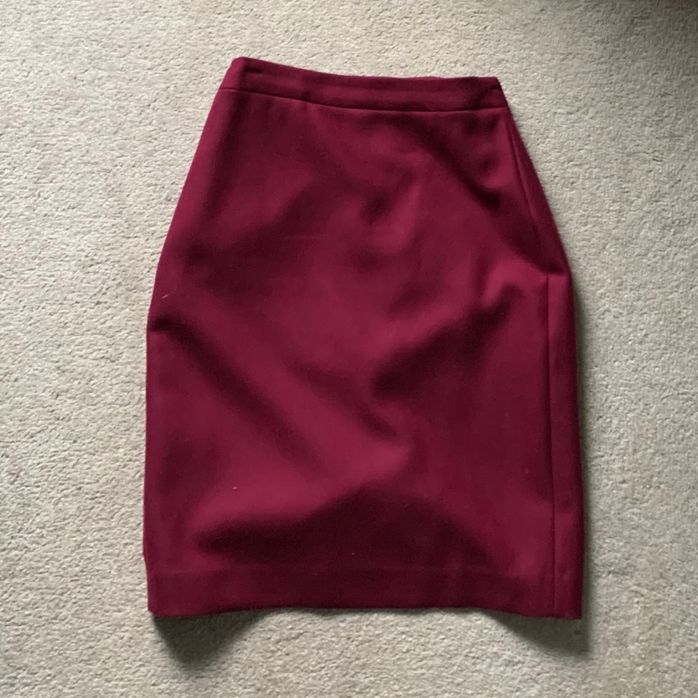 J.Crew No.2 Burgundy Pencil Skirt